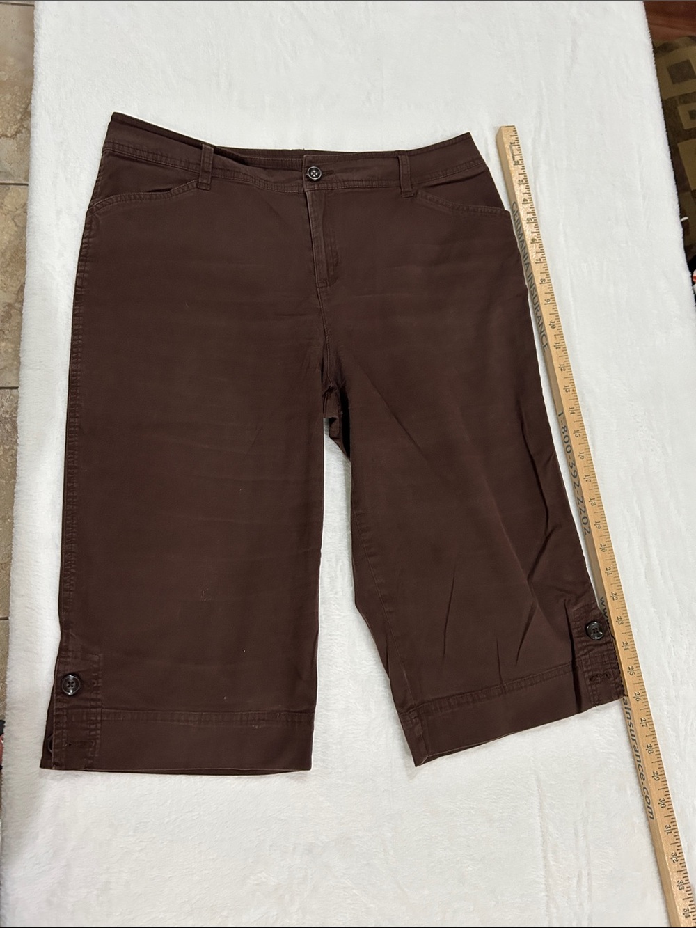 Women’s Brown Knee-Length Shorts
